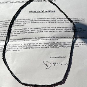 Black Diamond Necklace,  perfect for a woman delicate, clasp needs fixed